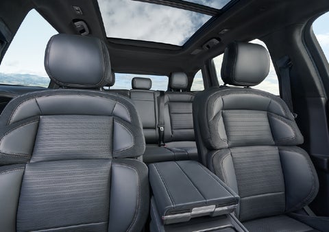 The spacious second row and available panoramic Vista Roof® is shown. | Napleton River Oaks Lincoln in Calumet City IL