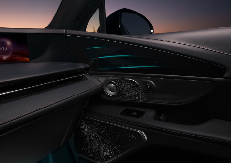 Selectable ambient lighting glows in the passenger door panel. | Napleton River Oaks Lincoln in Calumet City IL
