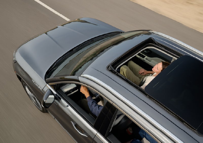The available panoramic Vista Roof® of a 2027 Lincoln Aviator® SUV is open. | Napleton River Oaks Lincoln in Calumet City IL