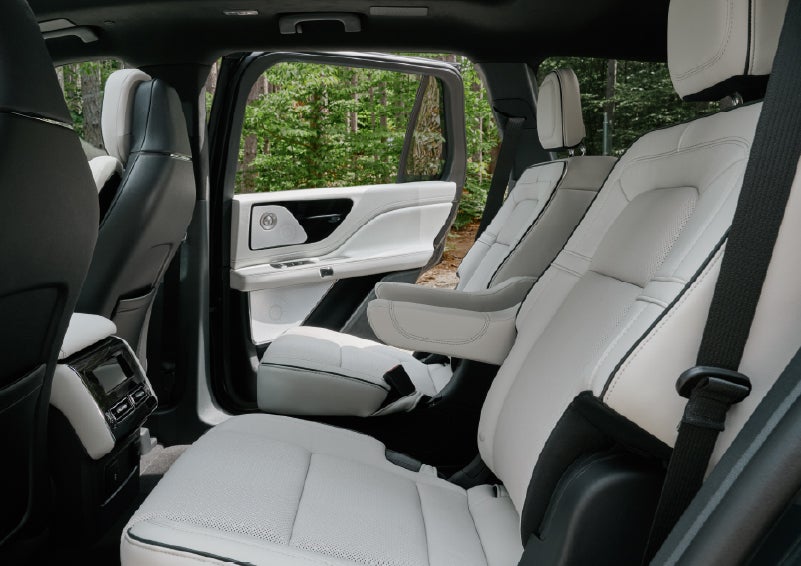 A side view of the second row with captain’s chairs in a 2027 Lincoln Aviator® Black Label™ SUV. | Napleton River Oaks Lincoln in Calumet City IL